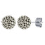 BONBON TITANIUM & ARGENT GREY CRYSTAL EARRINGS