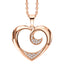 ALLURE HEART STERLING SILVER & WHITE CRYSTAL PENDANT with CHAIN