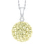 BONBON STERLING SILVER, PERIDOT GREEN CRYSTAL PENDANT with CHAIN