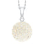 BONBON STERLING SILVER, IRIDESCENT WHITE CRYSTAL PENDANT with CHAIN