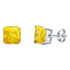 ROYALE STERLING SILVER & YELLOW CRYSTAL EARRINGS