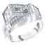 QUANTUM CUBUS STERLING SIILVER & WHITE CRYSTAL RING