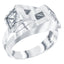 QUANTUM CUBUS STERLING SIILVER & WHITE CRYSTAL RING