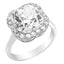 ROYALE STERLING SILVER & WHITE CRYSTAL RING