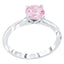 BONBON STERLING SILVER, PINK CRYSTAL RING