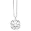 ROYALE STERLING SILVER & WHITE CRYSTAL PENDANT with CHAIN