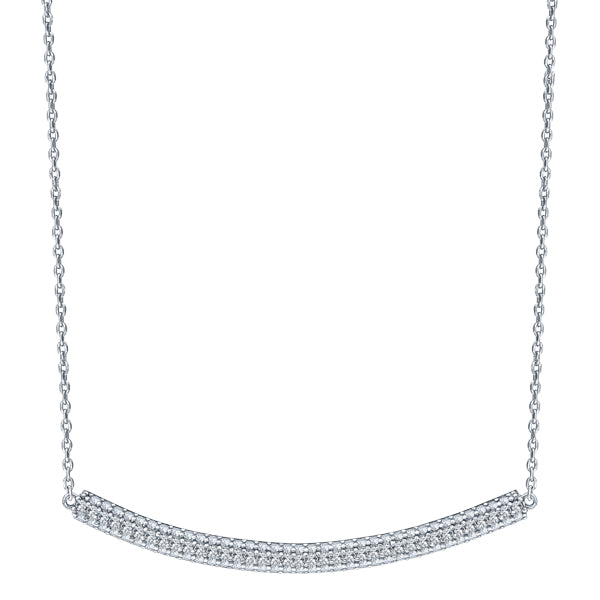 QUANTUM CUBUS STERLING SILVER & WHITE CRYSTAL NECKLACE