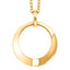 Quantum Cubus Yellow Gold Plated Stainless Steel Pendant with Chain