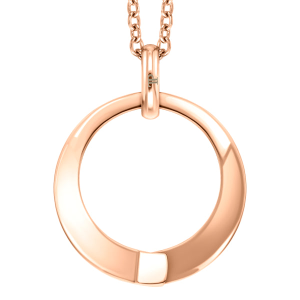 Quantum Cubus Rose Gold Plated Stainless Steel Pendant with Chain