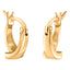 Quantum Cubus Yellow Gold Plated Stainless Steel Earrings