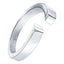 Quantum Cubus White Gold Plated Stainless Steel Ring