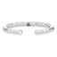 QUANTUM CUBUS STAINLESS STEEL & WHITE CRYSTAL HINGED BANGLE