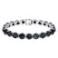 49.86ct Round Brilliant Black Diamond Tennis Bracelet in 18ct White Gold