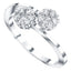 Round H-SI Diamond Cluster Ring in 18ct White Gold