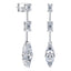 3.28ct Marquise & Emerald Cut Diamond Drop earring in 18ct white gold