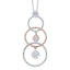 0.83ct H-SI diamond hoop and cluster drop fancy necklace in 18k Rose and white gold