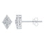 0.50ct Round Brilliant Diamond Rhombus Shaped Cluster Earrings in 18ct White Gold