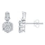 Round & Baguette Diamond Cluster Earrings set in 18ct White Gold