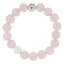 Bonbon Powder Pink, White Crystal Bracelet