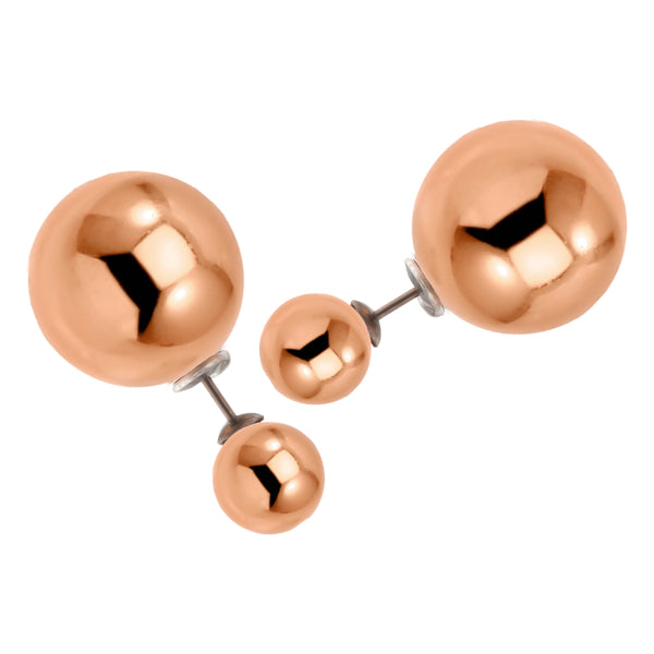 BONBON TITANIUM & ROSE PLATED EARRINGS