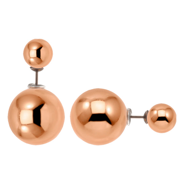 BONBON TITANIUM & ROSE PLATED EARRINGS