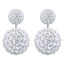 BONBON STERLING SILVER & WHITE CRYSTAL EARRINGS