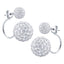 BONBON STERLING SILVER & WHITE CRYSTAL EARRINGS