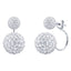 BONBON STERLING SILVER & WHITE CRYSTAL EARRINGS