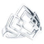 Quantum Cubus White Gold Plated Sterling Silver Ring