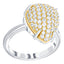 ALLURE PEAR SHAPE STERLING SILVER & WHITE CRYSTAL RING