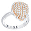 ALLURE PEAR SHAPE STERLING SILVER & WHITE CRYSTAL RING