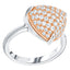 ALLURE TRIANGLE SHAPE STERLING SILVER & WHITE CRYSTAL RING