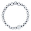 BONBON WHITE PLATED STAINLESS STEEL & WHITE CRYSTAL BRACELET