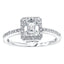 0.90ct GIA Emerald cut G-VVS1 diamond ring with 0.25ct G-VS halo in 18k white gold