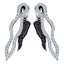 3.29ct White & Black Diamond Drop Earrings in 18ct White Gold