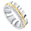 Round Brilliant Pave Set Diamond Wedding Band in 18ct White & Yellow Gold