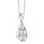 Pear shape pendant set with 1.00ct round brilliant cut H-SI diamonds in 18k white gold