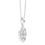 Marquise shape pendant set with 1.00ct round brilliant cut H-SI diamonds in 18k white gold