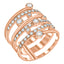 0.80ct H-SI Round Brilliant Diamond Fancy Dress Ring set in 18ct Rose Gold