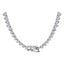 Three claw graduated round H-SI diamond necklace in 18k white gold