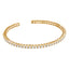 Flexible spring bangle in 18ct Yellow gold set with round H-SI diamonds