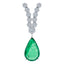 25.85ct Emerald & Diamond Cluster Necklace in 18ct White Gold