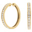 Channel Set Round Brilliant Diamond Hoop Earrings set in 18ct Yellow Gold