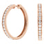 Channel Set Round Brilliant Diamond Hoop Earrings set in 18ct Rose Gold