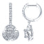 Round & Baguette Diamond Fancy Drop Earrings set in 18ct White Gold