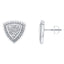 1.50ct Round Brilliant Diamond Triangle Shaped Earrings set in 18ct White Gold