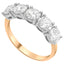 Round H-SI Diamond 5 Stone Eternity Ring Set In 18Ct Yellow Gold