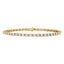 Round brilliant H-SI diamond tennis bracelet in 18k yellow gold