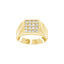 Men's H-SI diamond signet ring in 18k yellow gold