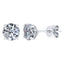 Modern 4 CLAW SET ROUND SOLITAIRE DIAMOND STUDS IN 18CT White GOLD